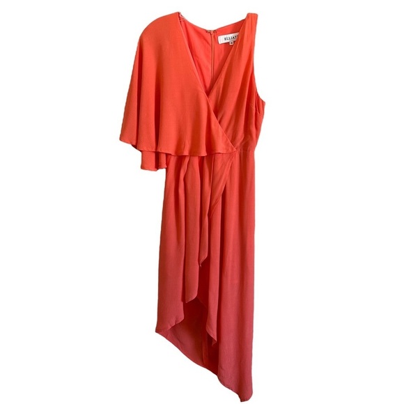 NWT Revolve Elliatt Glow Dress Blood Orange Asymmetric XS - Picture 2 of 14